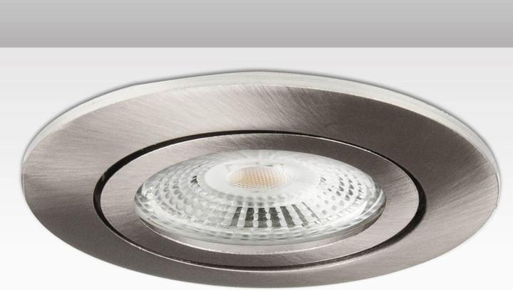 Immagine prodotto Isoled Telaio di montaggio rotondo, foro di 68 mm, alluminio nichel satinato, per faretti GU10/MR16