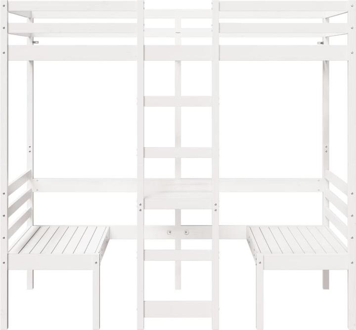 Produktbild VidaXL Hochbett mit Schreibtisch & Stühlen (90 x 190 cm)