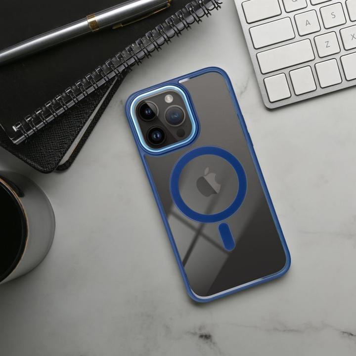 Image du produit OEM Back panel cover COLOR EDGE MAG COVER case compatible with MagSafe for IPHONE 14 navy blue (Apple iPhone 14)