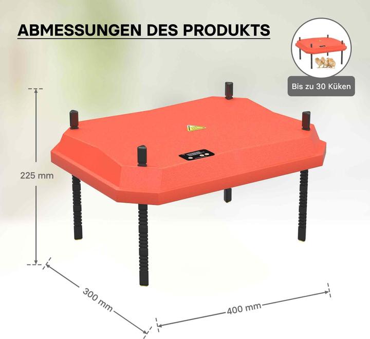 Produktbild Fudajo 30x40cm Küken-Wärmeplatte Temperaturregler 30W Heizplatte Kükenaufzucht (30 W)