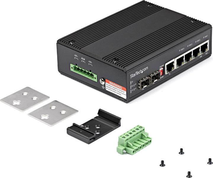 Produktbild StarTech .com Industrial 6 Port Gigabit Ethernet Switch (6 Ports)