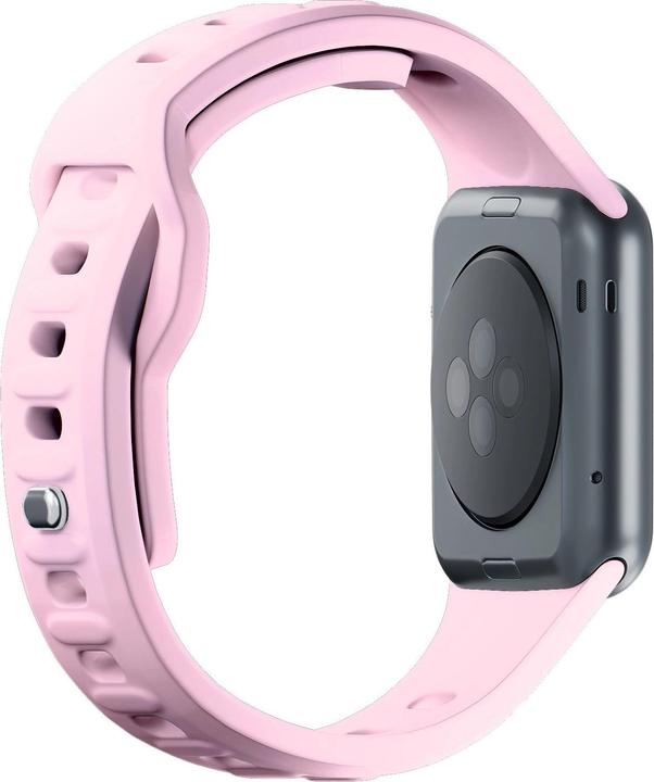 Actual product image 3MK Silicone Watch Strap Powder Pink dla Apple Watch 42/44/45/49 mm