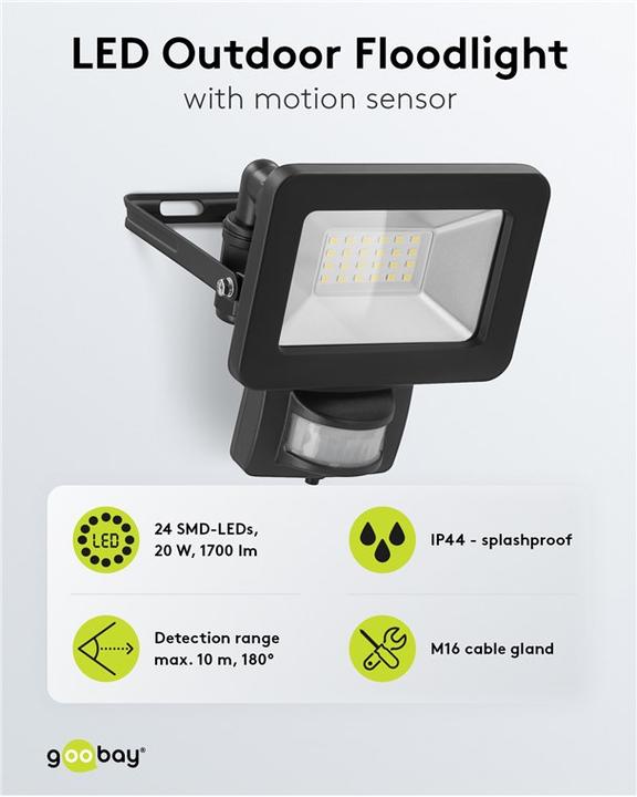 Produktbild Goobay LED-Aussenstrahler (1706 lm, IP44)