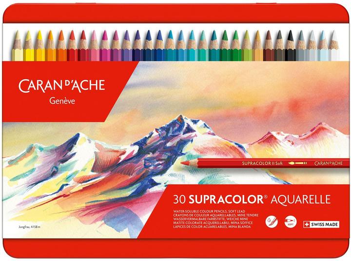 Image du produit Caran d'Ache Supracolor Aquarelle Metallschachtel (Multicolore, 30 x)
