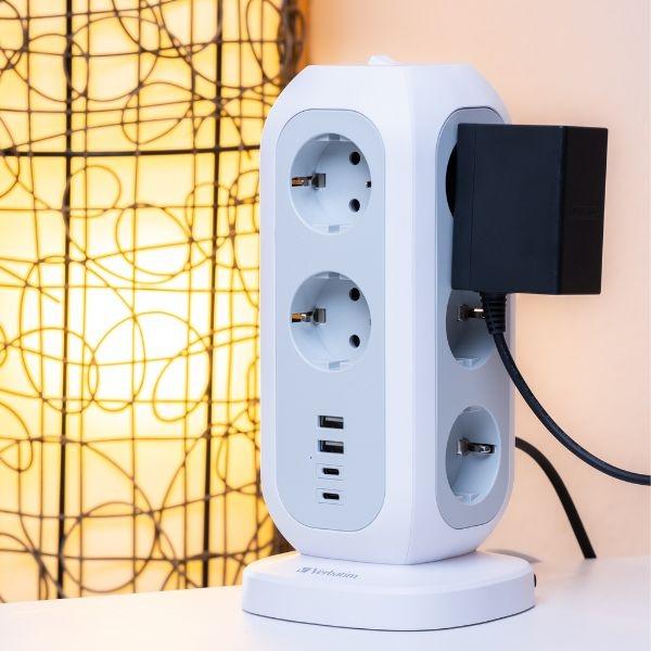Actual product image Verbatim EU Power Tower 11 (11 x, CEE 7/4, USB-C, USB-A, 2 m)