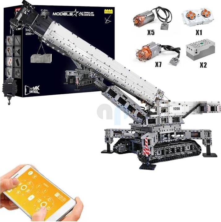 Mould King 17002 - Grue sur chenilles technic RC (4000 pièces)