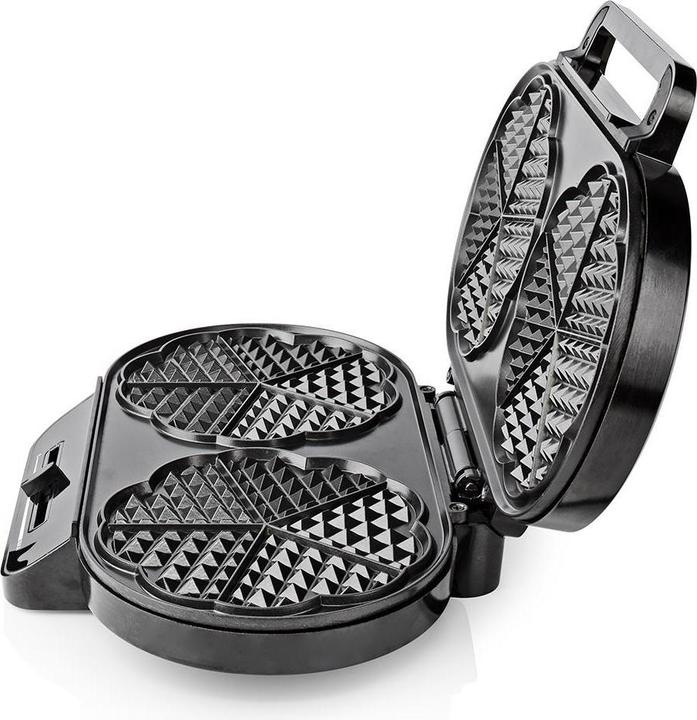 Actual product image Nedis Waffle iron 2 x 5 Heart shaped waffles 12 cm 1200 W plastic/metal (EU plug)
