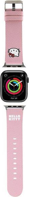 Hello Kitty Pasek HKAWMPGKHP Apple Watch 38/40/41mm różowy/pink strap Kitty Head (40 mm, 41 mm, 38 mm, Stainless steel, Faux leather)