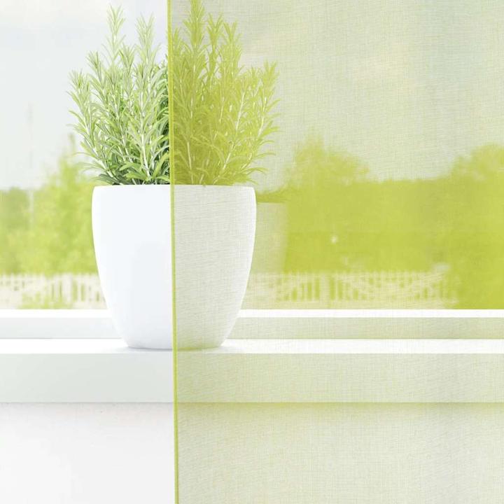 Produktbild VidaXL Voile Vorhänge mit Lasche 2 Stk. Apfelgrün (140 x 225 cm)
