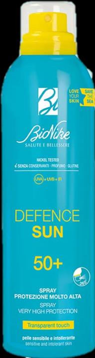 Immagine prodotto BioNike DEFENCE SUN 50+ Spray transparent touch (Spray solare, SPF 50, 200 ml)