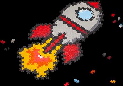 Produktbild Plus-Plus 500 Kreativ Bausteine Puzzle Rakete (500 Teile)