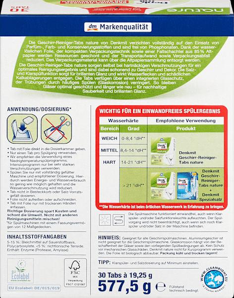 Produktbild dm Denkmit Spülmaschinen-Tabs (Tabs, 30 Waschgänge)