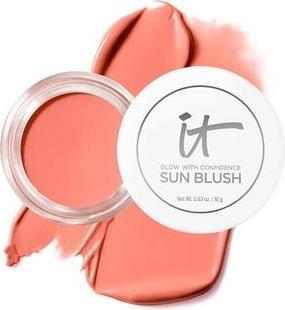 Actual product image It Cosmetics Glow with Confidence Sun Cream Blush Blendable Buildable Blush Bronzer Pop Sun-Blushed (#20 Light Medium)