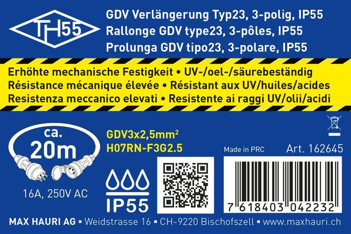 Image du produit Max Hauri GDV Prolongation (20 m, Type 23)