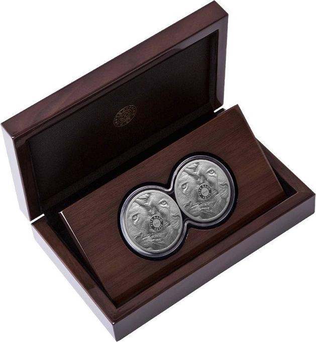 Actual product image South Africa Mint Silber Löwe Big Five Serie II - 2 x 1 oz PP-Set Doppelkapsel (999, 2025)
