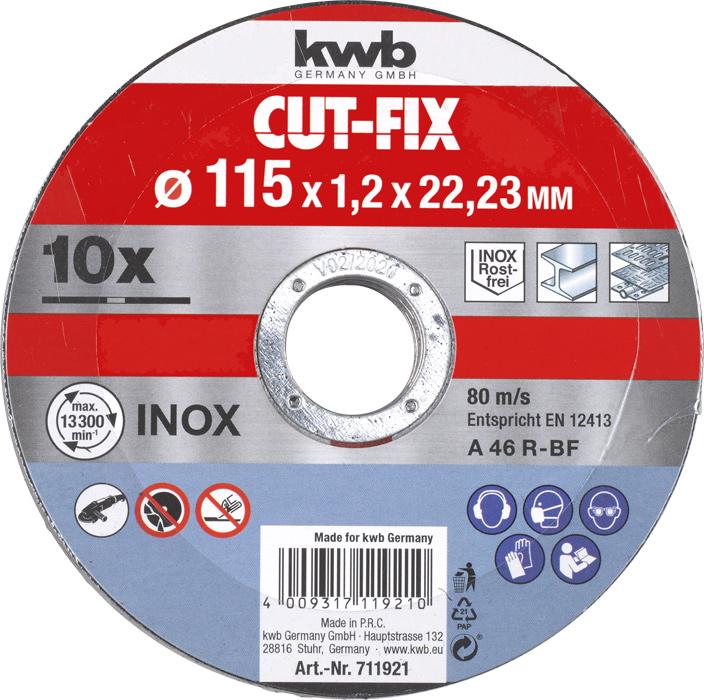 Produktbild kwb Dünntrennscheibenset 10-Teilig 115