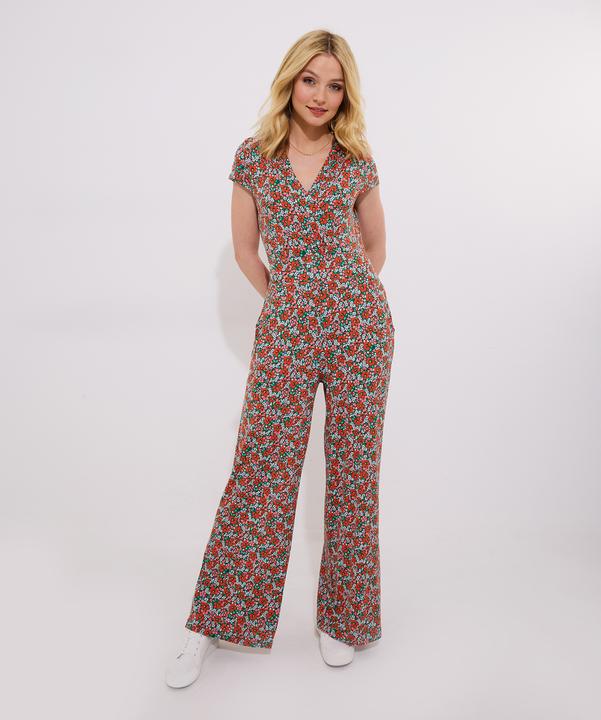 Actual product image Joe Browns Floral V-Neck Jersey Pocket Jumpsuit (44)