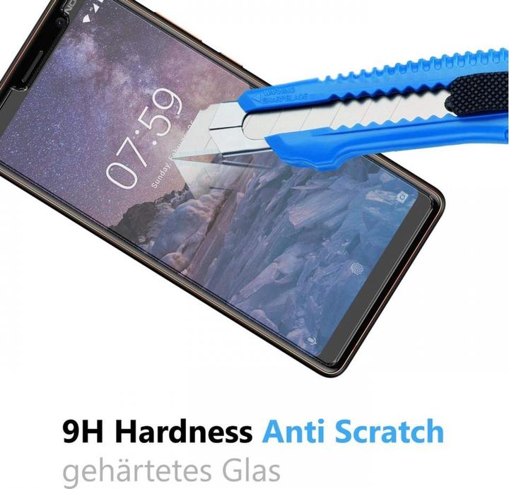 Productafbeelding Screenguard Nokia 7 Plus Beschermend Glas/Folie Hoesje Vriendelijk Ontwerp (1 Stuk, Nokia 7 Plus)