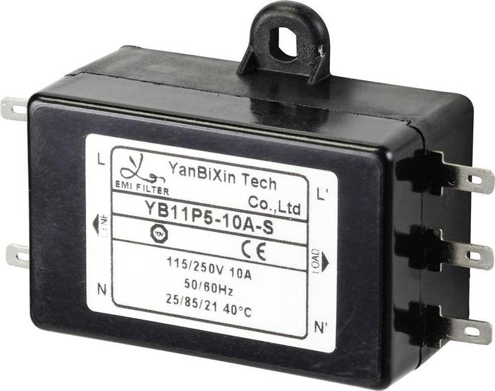 Tru Components TC-10471952 Filtre réseau 250 V/AC 10 A 0,3 mH (L x l x H) 68 x 50