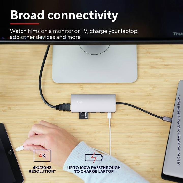Immagine prodotto Trust Docking Station Dalyx 7-in-1 USB-C (USB-C, 1 Porti)