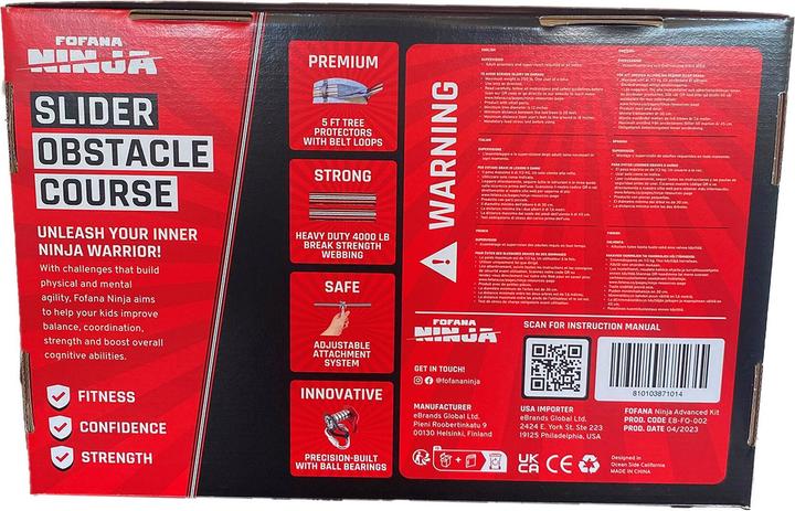 Actual product image Fofana Ninja Warrior Obstacle Course - 45 pieces (20 m)