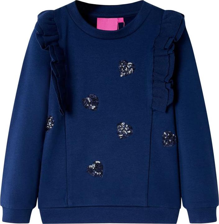 VidaXL Kinder-Sweatshirt Marineblau 140,Material: 95 % Baumwolle. 5 (140)