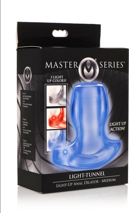 Actual product image Master Series Light Tunnel - Light-Up Anal Dilator - M