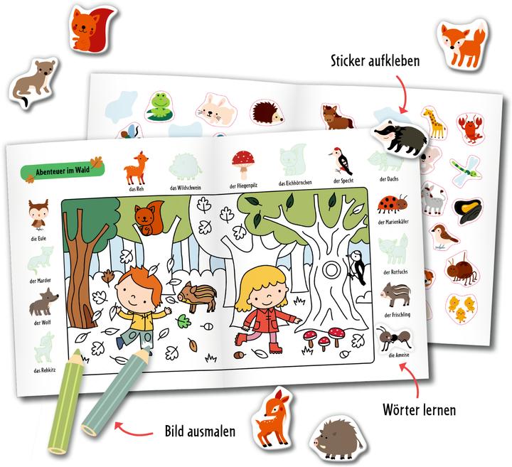 Image du produit Mon premier livre de coloriage d'autocollants : Animaux préférés