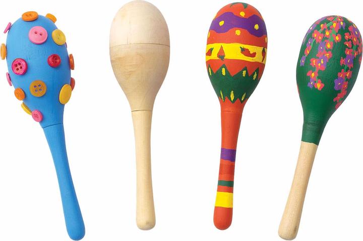 Actual product image Colorations Colouring - Decorate your own wooden maracas, set of 12 (12 x)