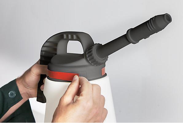 Actual product image Denios LubriFlex PE universal filling can, with 2 spouts, capacity 2 l.