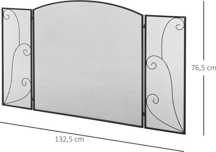 Produktbild Homcom Kamingitter mit drei Paneelen (132.5 x 76.5 cm)