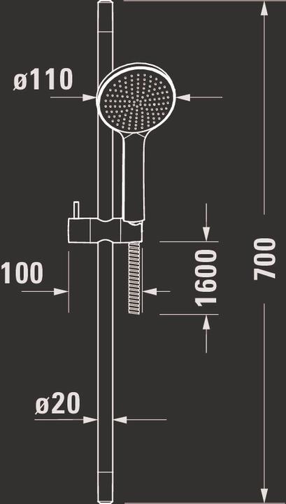 Actual product image Duravit Shower set black matt (1 Beam types, 19.50 l/min)