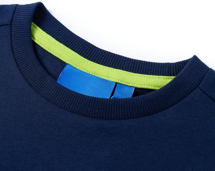Immagine prodotto VidaXL Camicia da bambino a maniche lunghe blu navy 128,Materiale: 100 (128)