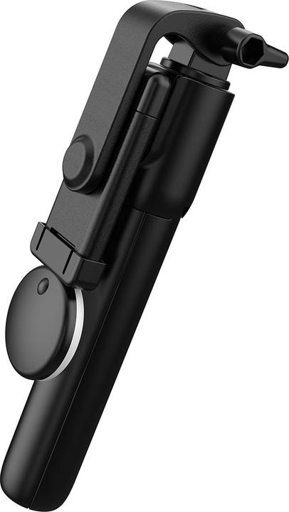 Actual product image Hurtel Selfie stick WR1YXS telescopic tripod 0.71m with round lamp - black