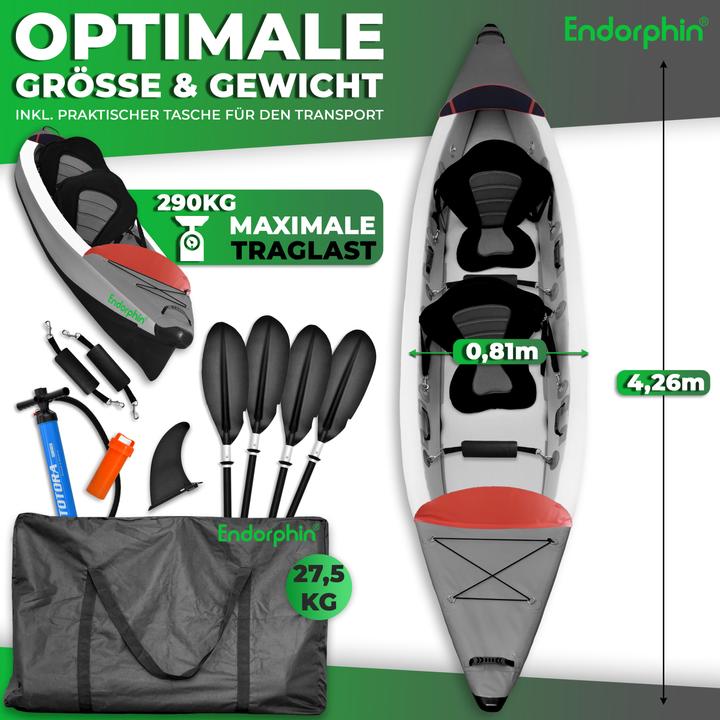 Endorphin Aufblasbares Drop Stitch Kajak für 2 Personen als Komplettset (2 pers.)