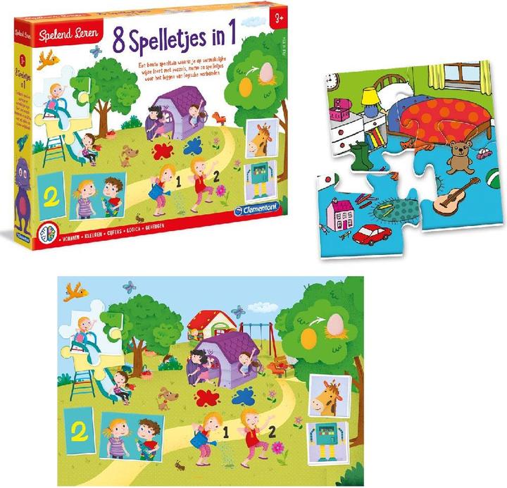 Actual product image Clementoni Spelend Leren - 8 Spelletjes in 1 (English)