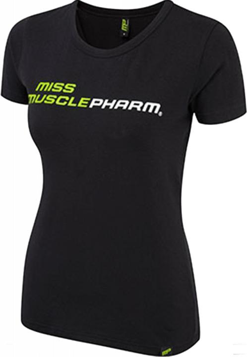 MP Womens Crew Neck Miss Tee Black-Lime Green