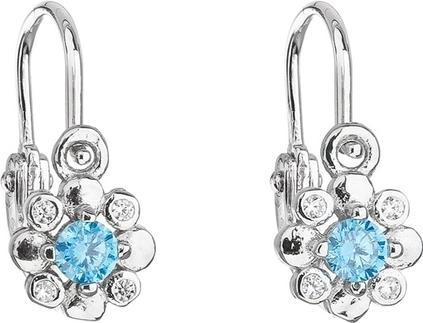 Evolution Group Silver childrenÂ's earrings withue zircons 11174.3 for kids