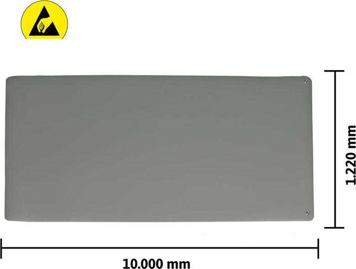 Produktbild Wetec Tischbelag, ESD, 1.220 x 10.000 mm, platingrau, Rolle (Statikschutz)
