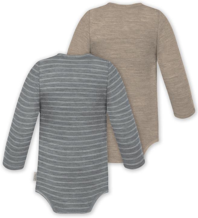 Image du produit Normani Lot de 2 body bébé mérinos manches longues "Auckland" - 9373 (62)