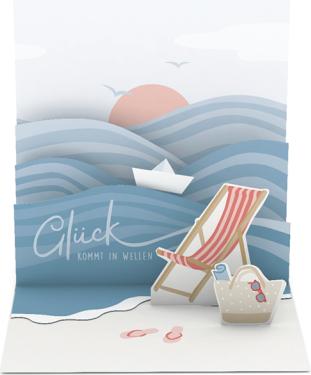 Actual product image Pop-up card - Happiness comes in waves (1 pcs.)