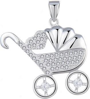 Moiss Silver pendant with cubic zirconia Pram P0001404