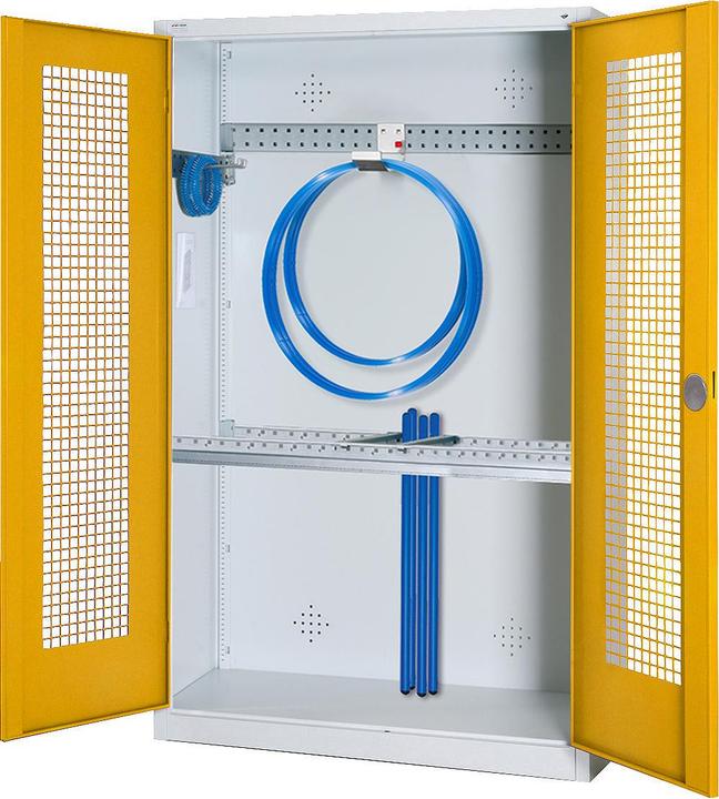 Actual product image C+P Modular sports equipment cabinet with basic equipment (HxWxD: 195x120x50 cm, with perforated hinged