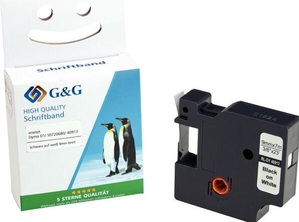Actual product image Font Tape 15566 Compatible replaces DYMO 40913 Tape colour: White Font colour: White (0.90 cm, White)