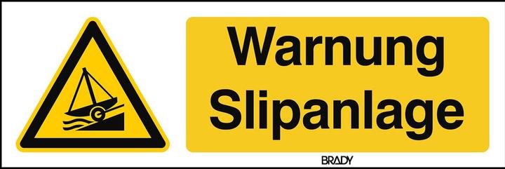 Actual product image Brady W/W044/DE352/PE-450X150-1, ISO Safety labelling - Warning slipway