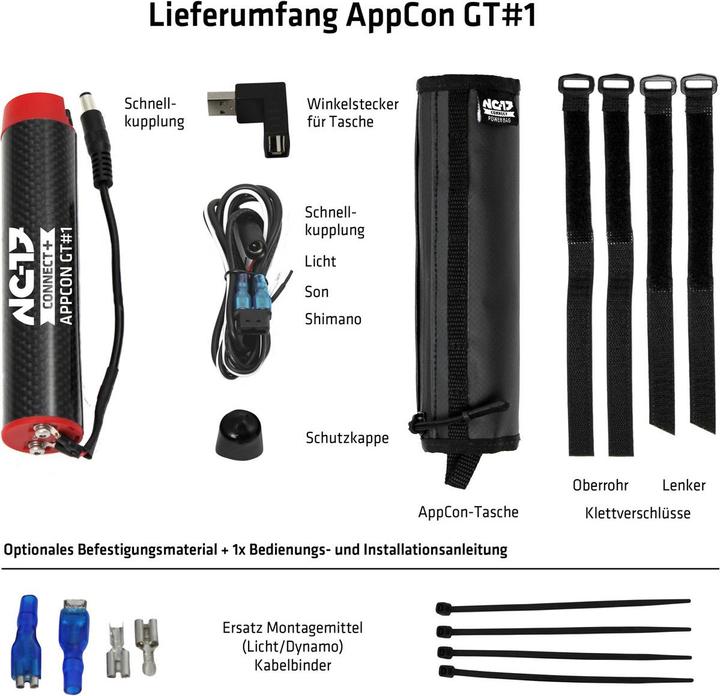 Produktbild Nc-17 Connect AppCon GT#1 Bordstrom aus dem Nabendynamo
