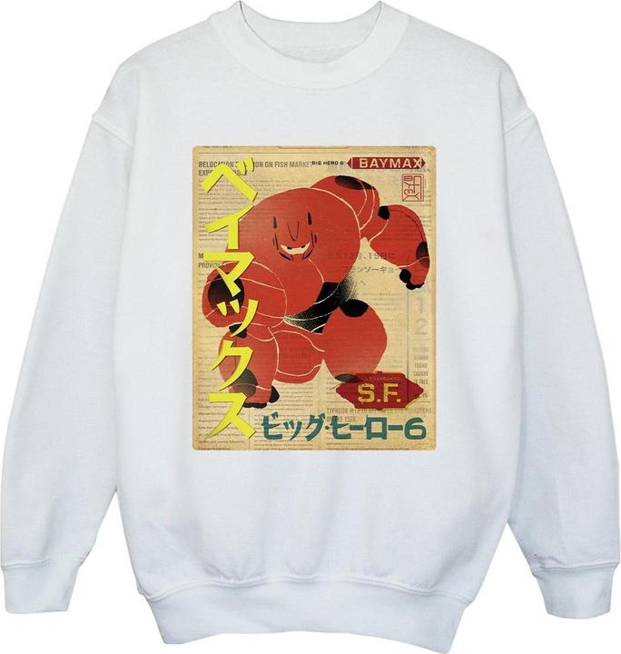 Disney Big Hero 6 Baymax Baymax Newspaper Sweatshirt Mädchen
