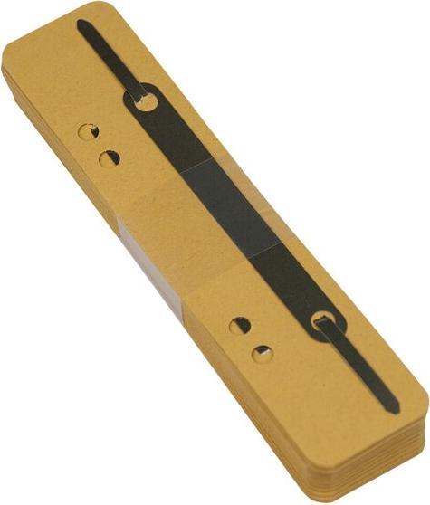 Produktbild Büroring Heftstreifen kurz, Recycling-Karton, gelb, Metalldeckleiste, 200 Stück