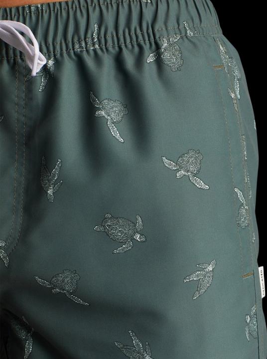 Actual product image Dedicated Swim Shorts Sandhamn Sea Turtles Forest Green S (S)