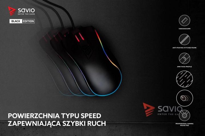Actual product image Savio Black Edition Turbo Dynamic XXL Game Mouse Pad Black (XXL)